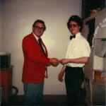 Barry Watson presenting Courteous Service Award 1979