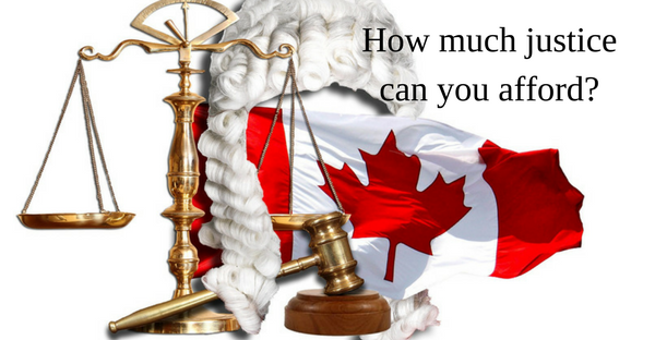 Image of scales of justice over a Canadian flag and gavel links to full size image.