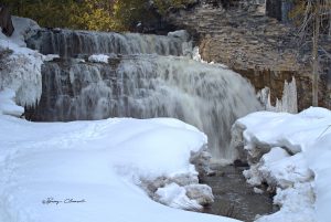 Image of waterfall in winter