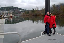 Denise and  Barry on the dock in Squamish. Links to a larger photo.
