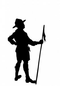 Silhouette of scout leader