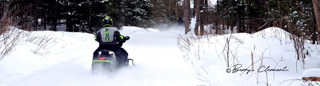 Photo of sledder on a trail