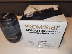Photo of ProMaster 80-210mm lens.